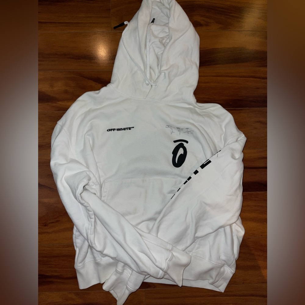 White authentic off white hoodie
